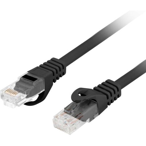 Lanberg - Kat. 6 UTP-Ethernet-Netzwerkkabel 2 m schwarz PCU6-10CU-0200-BK