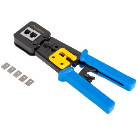 Lanberg NT-0204 RJ45, RJ12, RJ11 Crimpzange für Durchgangsstecker