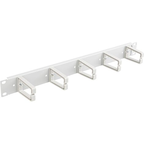 Lanberg - Panneau presse-étoupe pour armoire rack 19" blanc avec 5 anneaux 1U Lanberg AK-1202-S