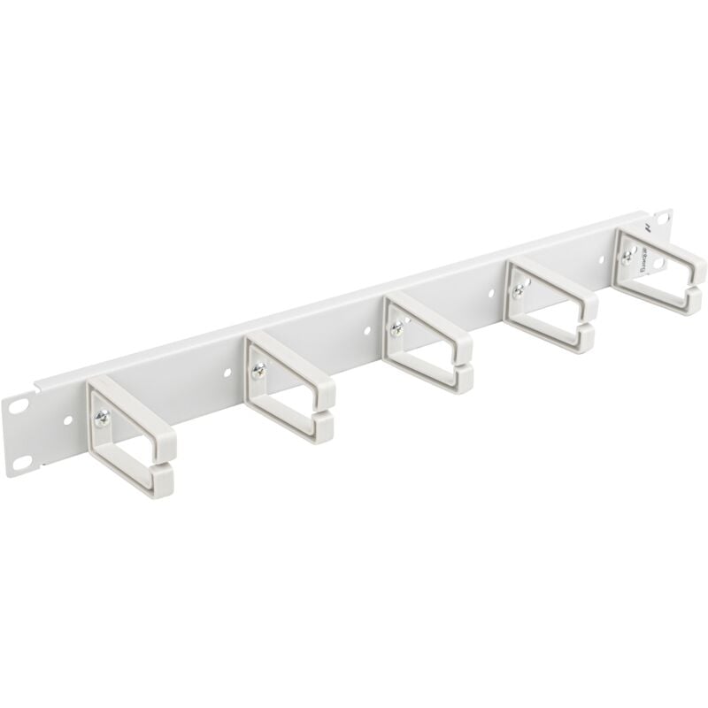 Pannello passacavi per armadio rack 19' bianco con 5 anelli 1U AK-1202-S - Lanberg