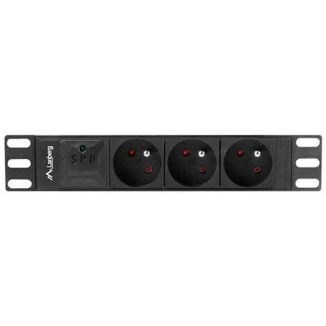 LANBERG PDU-03E-0200-IEC-BK UNITÉ DE DISTRIBUTION D'ÉNERGIE 3 SORTIE(S) CA 1U NOIR PDU-03E-0200-BK