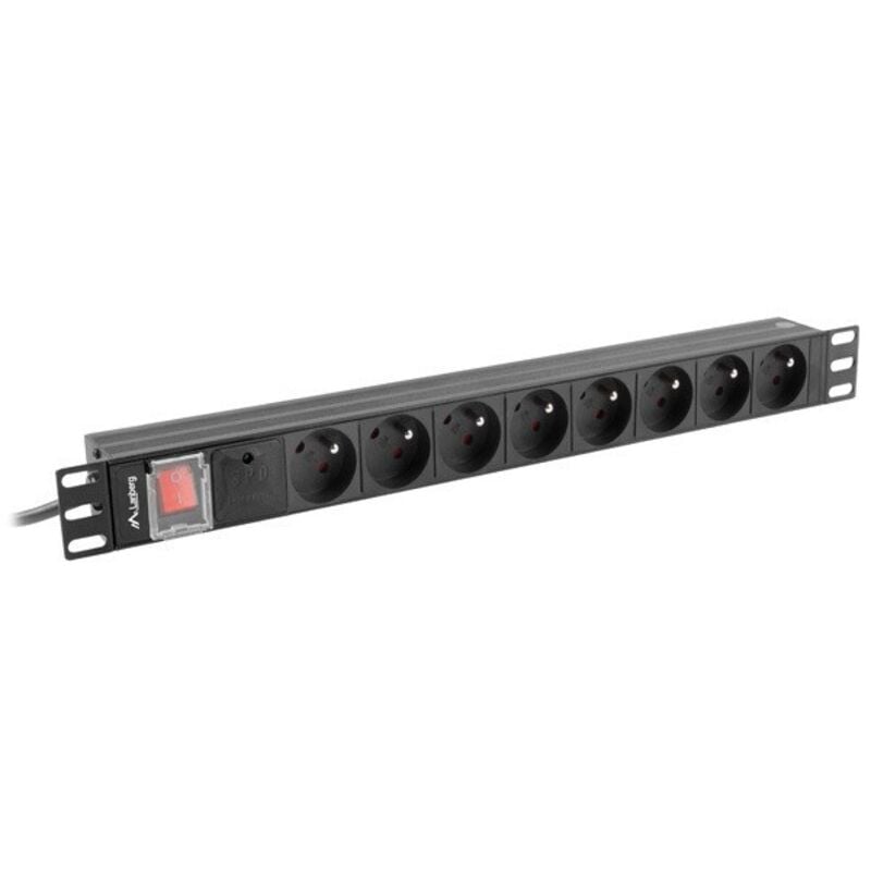 PDU-06E-0200-BK unité de distribution d'énergie 6 sortie(s) ca 1U noir - Lanberg
