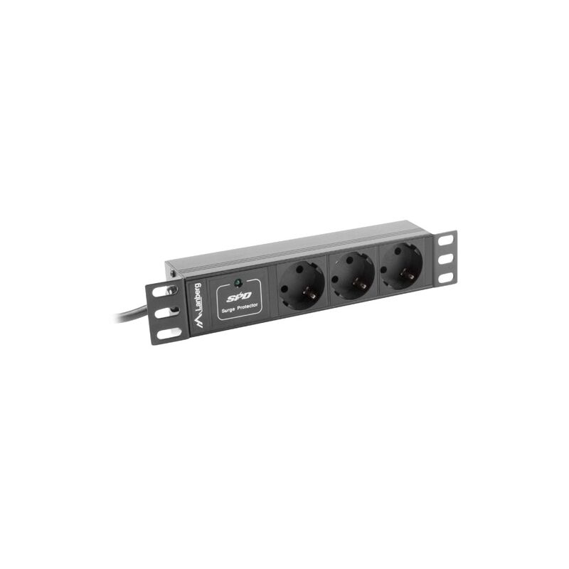 

Lanberg Pdu 10'' 1U 16A, 3X 230V Schucko 2M Black