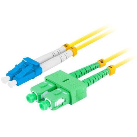 Lanberg SM LC/UPC-SC/APC Duplex 3,0 mm LSZH G657A1 Glasfaser-Patchkabel 1 m Gelb