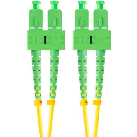Lanberg SM SC/APC-SC/APC Duplex 3,0 mm LSZH G657A1 Glasfaser-Patchkabel 1 m Gelb