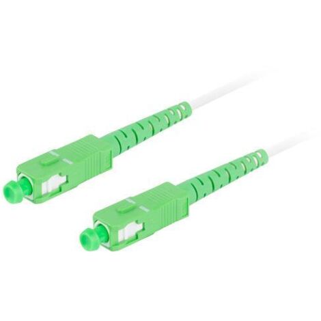 Lanberg SM SC/APC-SC/APC SIMPLEX 3,0 mm G657A2 5 m weißes Glasfaser-Patchkabel
