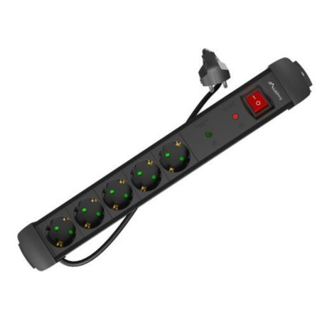 Lanberg SP1-05F-0300-BK presa multipla 3 m 5 uscite AC Indoor Nero
