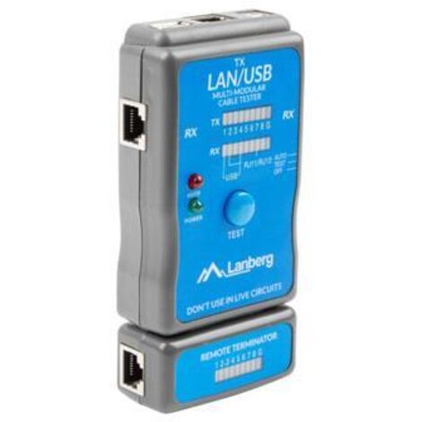 LANBERG Tester RJ-45, RJ-11, USB NT-0403