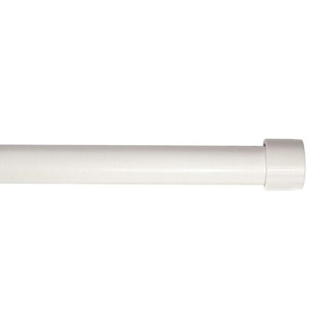 Kit de tringle extensible (85 à 135 cm) Cylindre strié Blanc - Accessoire  et tringle rideau - Eminza
