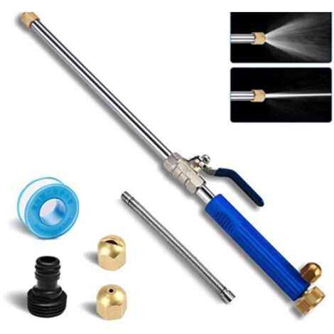 Lance à eau haute pression tuyau buse Jet jardin voiture laveuse pistolet ensemble bleu