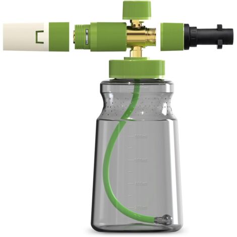 Lance à mousse à neige en laiton massif pour nettoyeur haute pression Karcher, canon à mousse avec buse de pulvérisation réglable, embout de lavage puissant, bouteille transparente pour