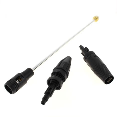 Lance avec buse jet plat et rotabuse – Accessoire pour nettoyeur haute pression – Compatible avec modèles Mac Allister