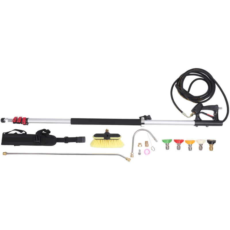 Zoternen - Lance de baguette d'extension de nettoyeur haute pression, Kit d'outils d'accessoires de 6.55m pour le nettoyage et le lavage
