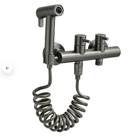 Lance de Douche Froide et Chaude en Cuivre Doré pour Bidet avec Robinet de Mélange dans la Salle de Bain – Alovez