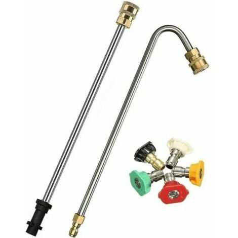 Lance de pulvérisation coudée, lance de lavage sous châssis compatible avec Karcher K2 K3 K4 K5 K6 K7 nettoyeur haute pression, kit de nettoyage de gouttière
