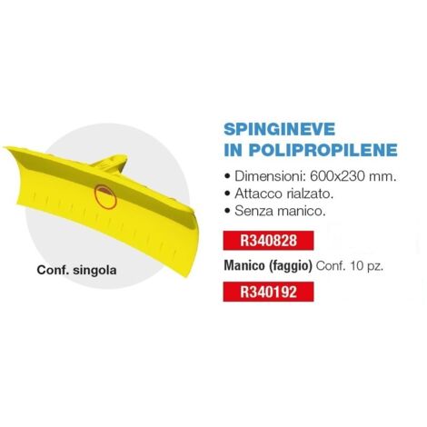 Lance-neige en polypropylène avec manche de rechange en hêtre
