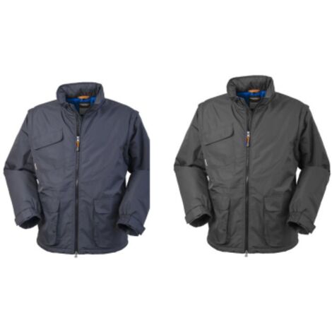Lancelot giubbotto Dover da lavoro con cappuccio tasche poliestere giacca giubbino Grigio M