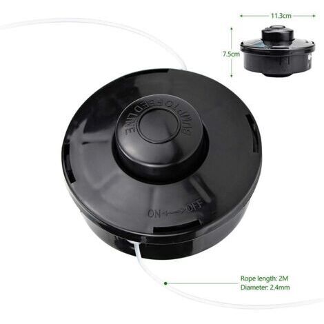 Lancer la tête tondeuse à gazon noir 2pcs