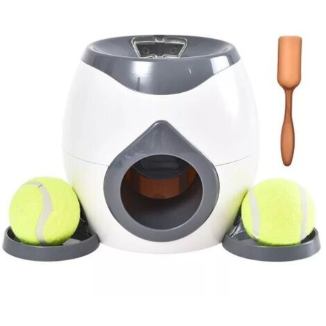 Lanceur de balles pour chien de compagnieIntelligence training machine de récompense interactiveToy tennis ball snack machine Grey