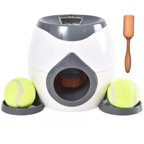 Lanceur de balles pour chien de compagnieIntelligence training machine de récompense interactiveToy tennis ball snack machine Grey
