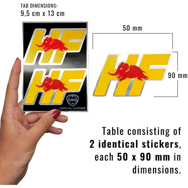 Lancia HF Adesivi Chrome Tabs - Colore: COLOR