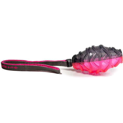 Lancia Palline per Cani Gloria Grigio Rosa TPR Rugby L