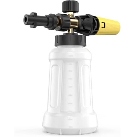 Lancia schiuma KZQ per idropulitrici Karcher K2, K3, K4, K5, K6 e K7 - Cannone schiuma di ricambio aggiornato con collegamento e alimentazione - Erogatore di sapone a schiuma densa - Ugello r