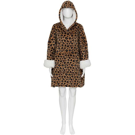 Lancio hoodie 85x118cm beige leopardato - Atmosphera créateur d'intérieur