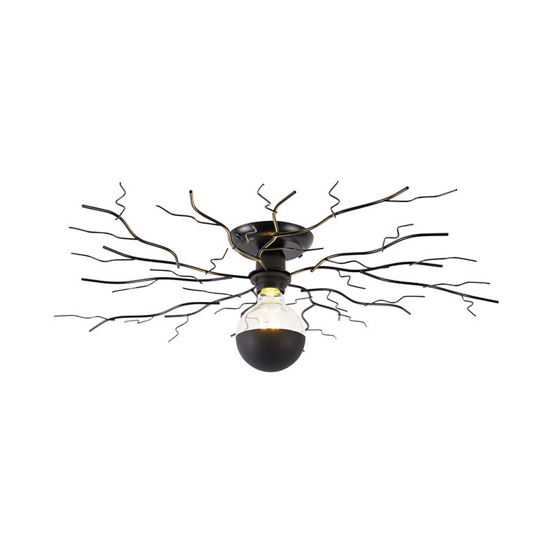 Art Deco ceiling lamp black 50 cm - Ramuri