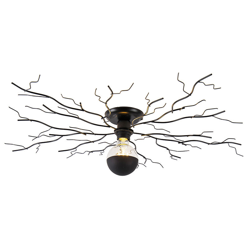 Art Deco ceiling lamp black 80 cm - Ramuri