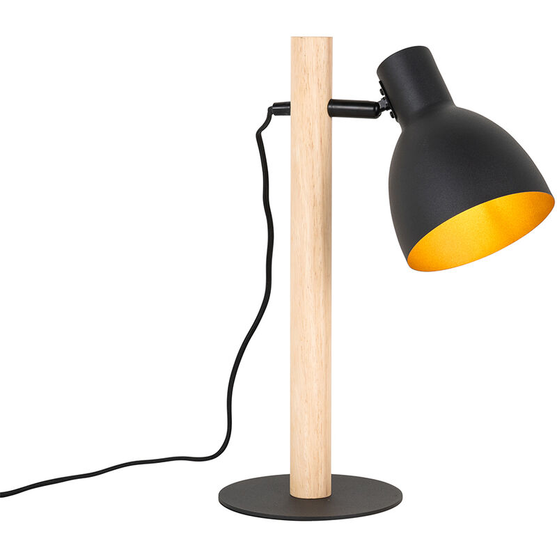Image of Rustic Table Lamp Black with Wood&hellip;