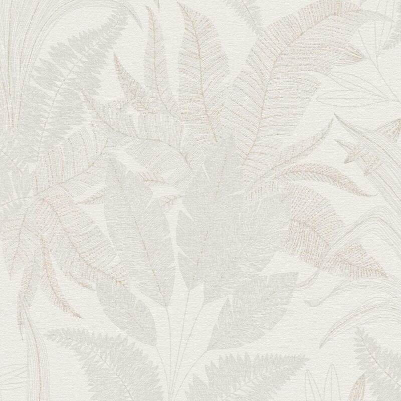 Profhome - Landhaus Tapete 396542 Vliestapete Leicht Strukturiert Mit Floralen Ornamenten Matt Creme Beige 5, 33 M2