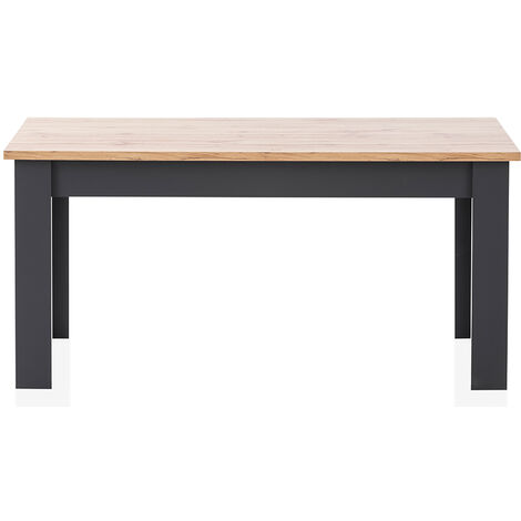 Landhausstil Esstisch CESENA-61 in anthrazit mit Wotan Eiche Nb., B/H/T ca. 160/76/90 cm