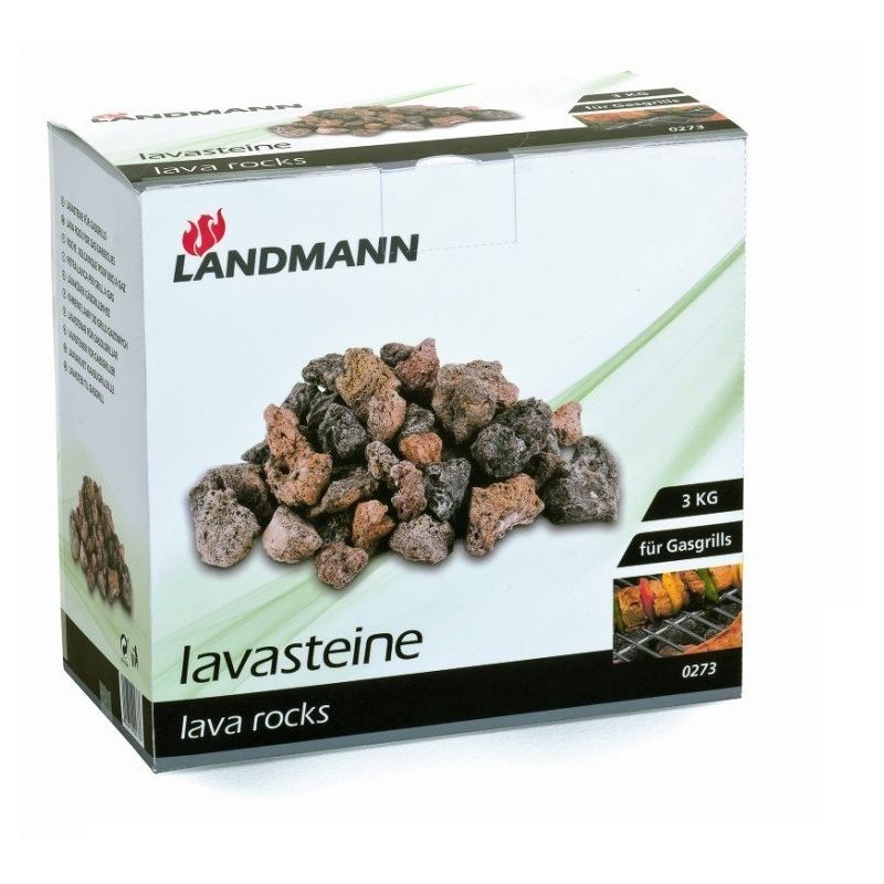 Landmann 0273 3Kg Lava Rock Pack Gas Barbecues Replacement BBQ Camping