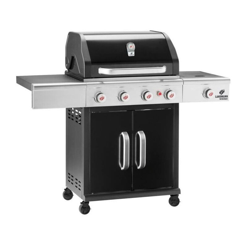 Triton pts Maxx 4.1 gaz to coal barecue gaz 4 feux + 1 brûleur latéral - Landmann