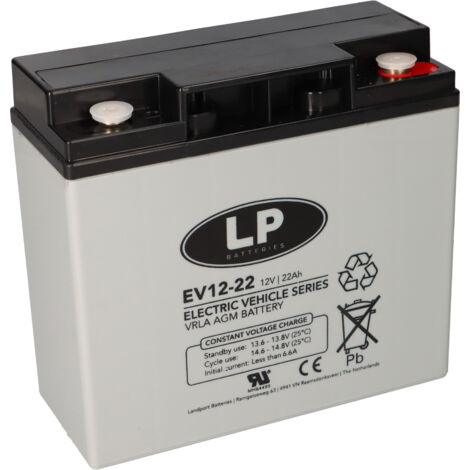 Landport AGM Bleiakku 12V 22Ah Zyklenfest VRLA EV12022 T12 M5