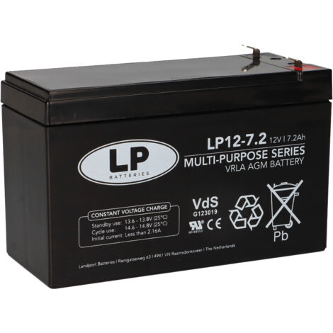 Landport Bleiakku 12V 7,2Ah AGM Batterie NSA LP12-7,2 T1 VDS