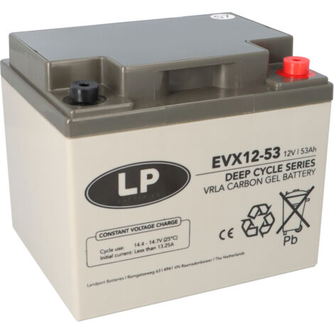 Landport LP EVX12053 12V 53Ah Deep-Cycle AGM-GEL Batterie