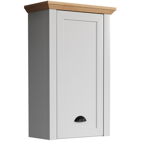Landside Badschrank Wandaufhang, 1 Tür, grau.