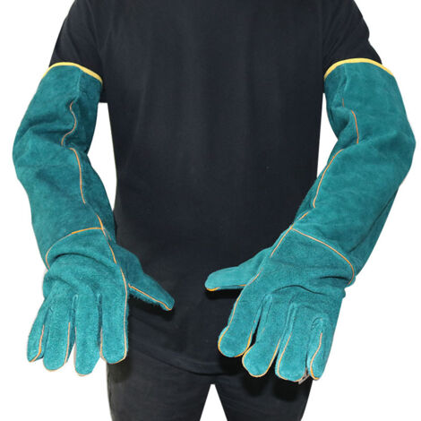 Lange Lederschutzhandschuhe für Haustiere, bissfest