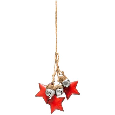 Lange Metall Weihnachten Thema 3 Sterne 2 Sortimente - Roter stern