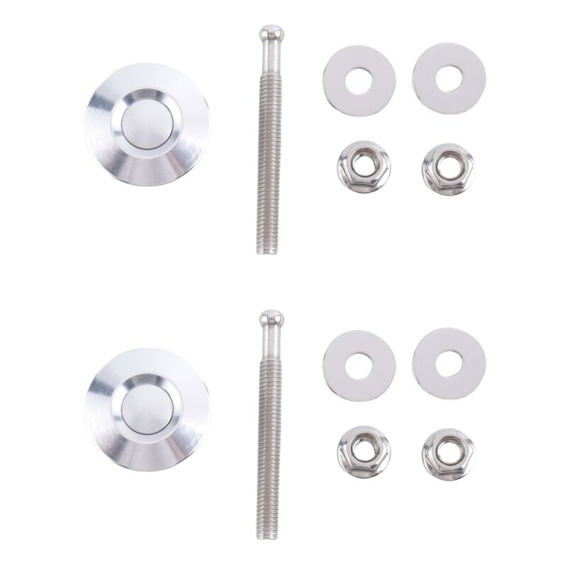 Image of Lange Push Button Quick Release Hood Pins Motorhaube Lock Clip Latch Stoßstange Kit