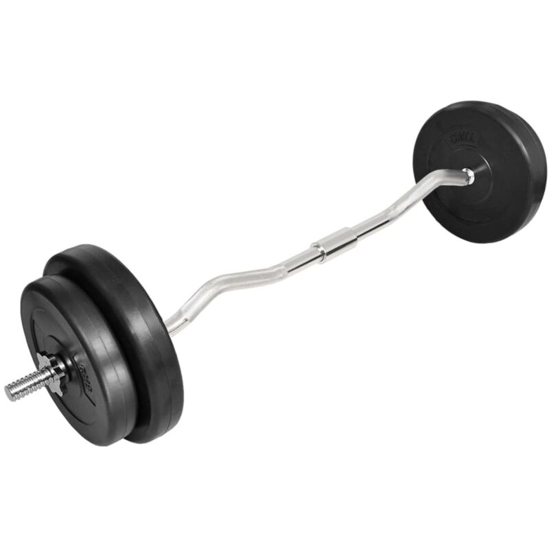 Hantelset Mit Curlstange Und Hantelscheiben 30 Kg - Vidaxl