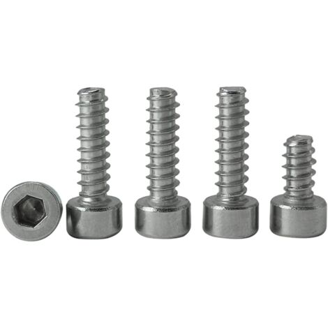 Langlebig, 30 Stück M4 selbstschneidende Schrauben, Edelstahl, rund, mit Innensechskant, selbstschneidende Blechschrauben, tragbar (Größe: M5 x 20 mm)