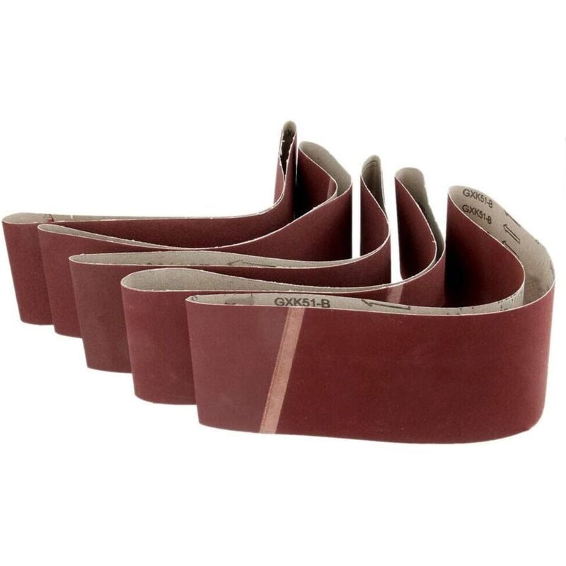 Image of Packung mit 5 Schleifbändern 100 mm x 915 mm - Körnung 100. - RAPANDA
