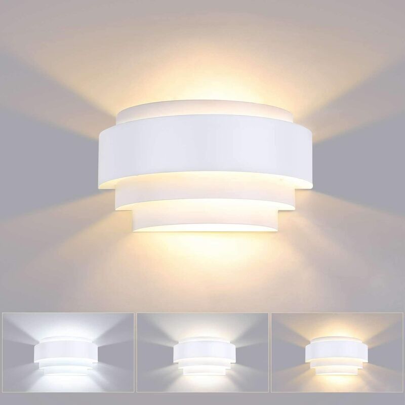 LangRay 12W Indoor Wall Light LED 3 Color Temperatures Lamp Modern Metal Wall Lighting For Bedroom Stairs Shop Living Room Office Porch Warm / Cold /