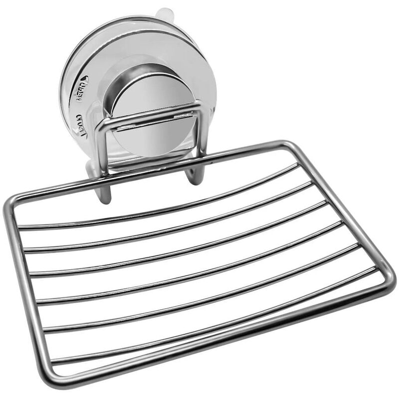 

2-Pack Jabonera con ventosa 304 Acero inoxidable Jabonera Soporte para esponja Bandeja de almacenamiento duradera para baño y cocina Sin taladrar,