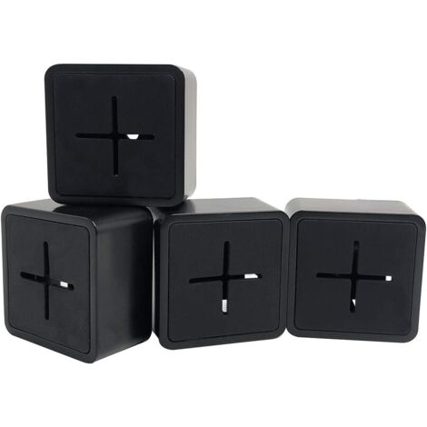 LangRay 4 Pièces Porte-torchons Autocollante Sans Perage Forme de Cintre Crochet Porte-serviette Rack Rail Crochets Autocollants pour Toilettes de Salle de Bain de Cuisine Armoires (Noir)