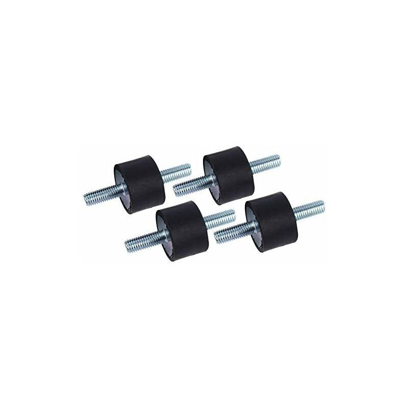 

4 piezas M8 aislante antivibración soportes de goma 30 x 20 soportes amortiguadores de vibraciones aislante de goma antivibración con tornillos