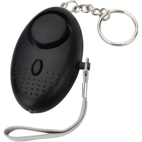 LangRay Alarme personnelle, alarme personnelle, porte-clés d'alarme panique, alarme de sécurité 140DB avec lumière LED pour femmes, filles et personnes agées (noir)